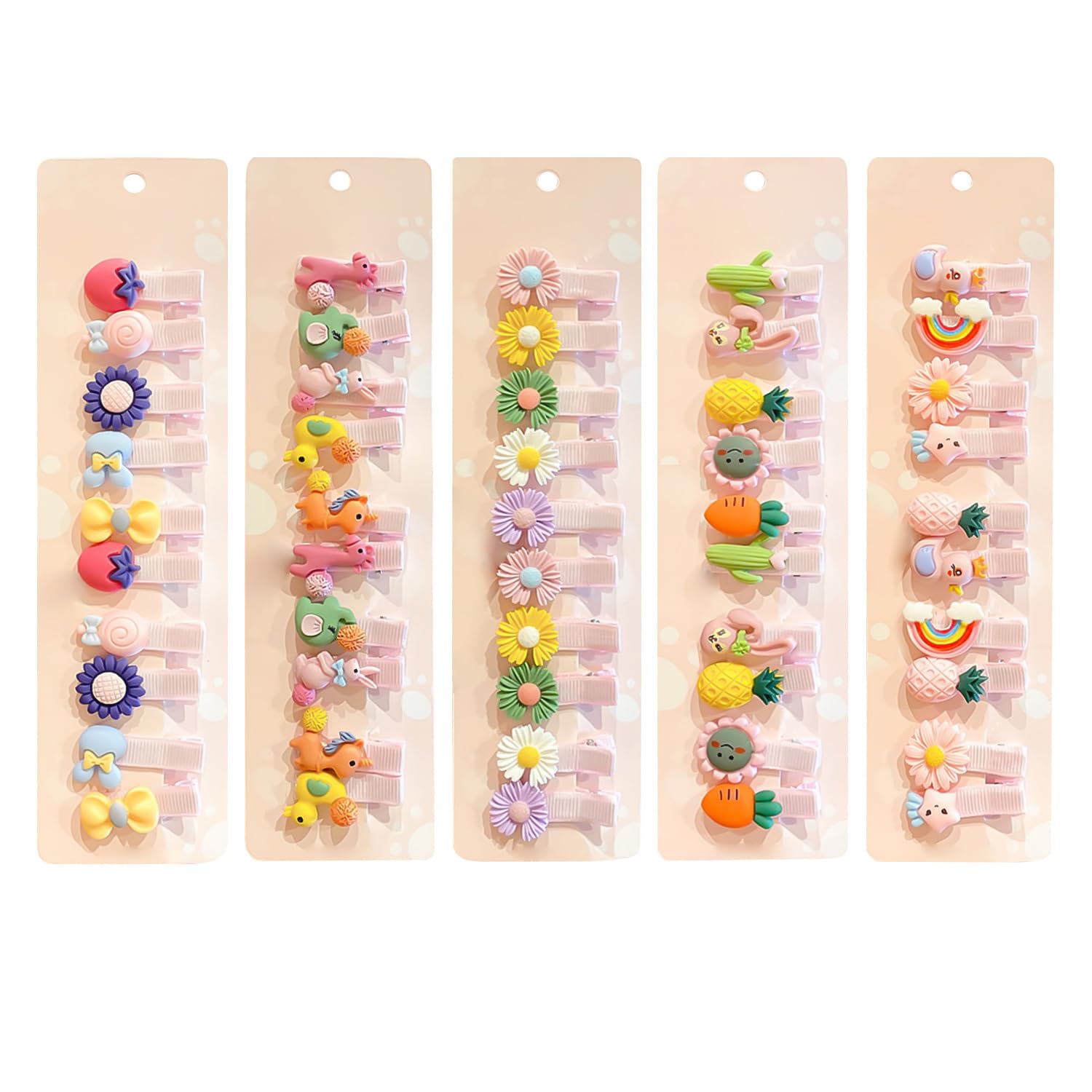 TYGFRT 50Pcs Cartoon Hair Clips, Kids Hair Clips, Hair Accessories For Girls, Cute Jewelry Accessories