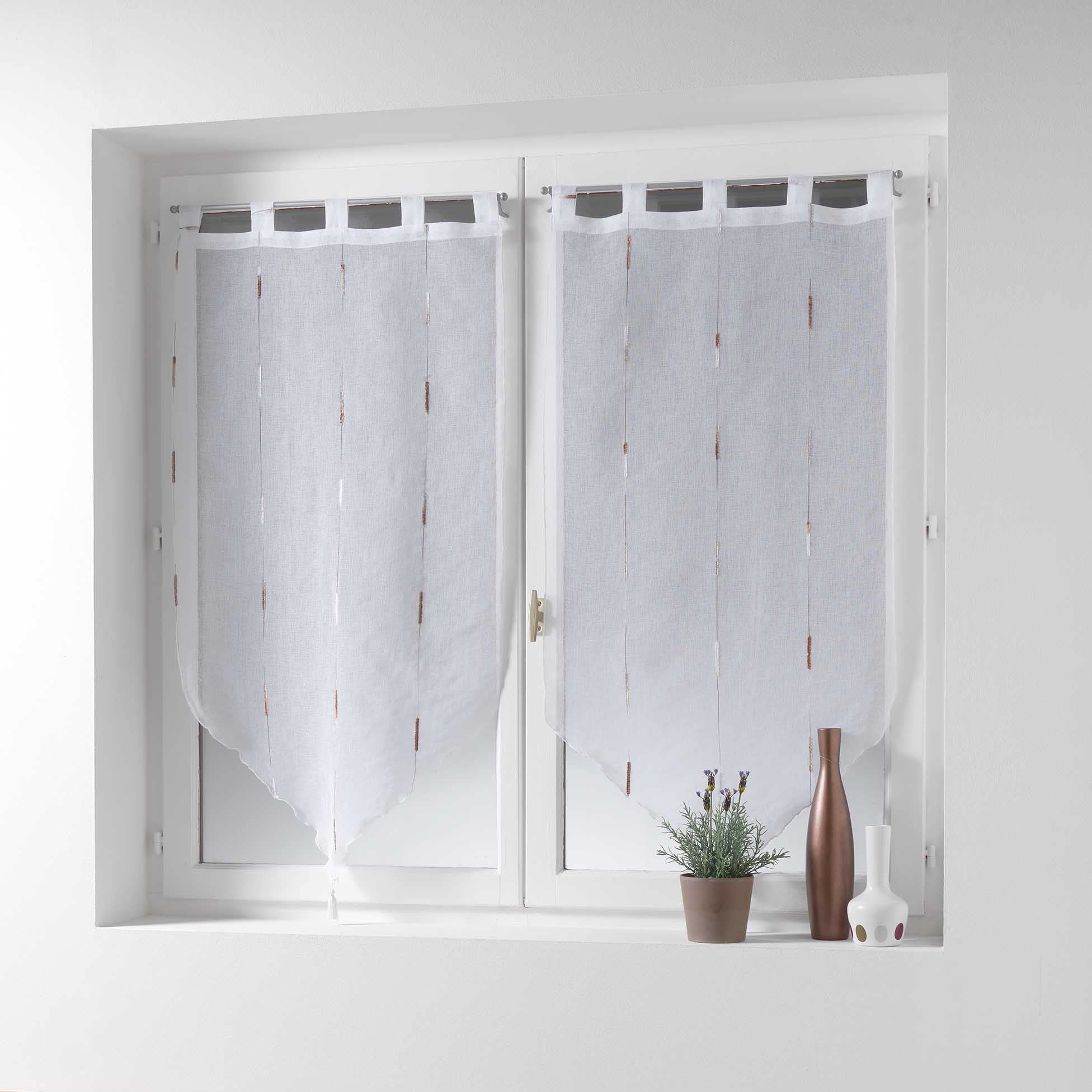 Douceur d'Intérieur Chenille Curtains Polyester Natural 2 x 70 x 240 cm x 2 Pair