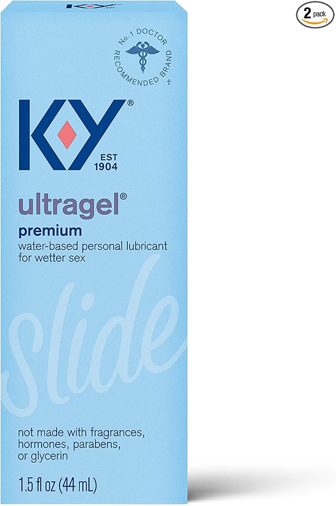 K Y Ultragel Premium Water Based Lube Personal Lubricant Safe To Use With Latex Condoms Devices Sex Toys And Vibrators 1 5 Oz Pack Of 2 Health Personal Car Amazon Com