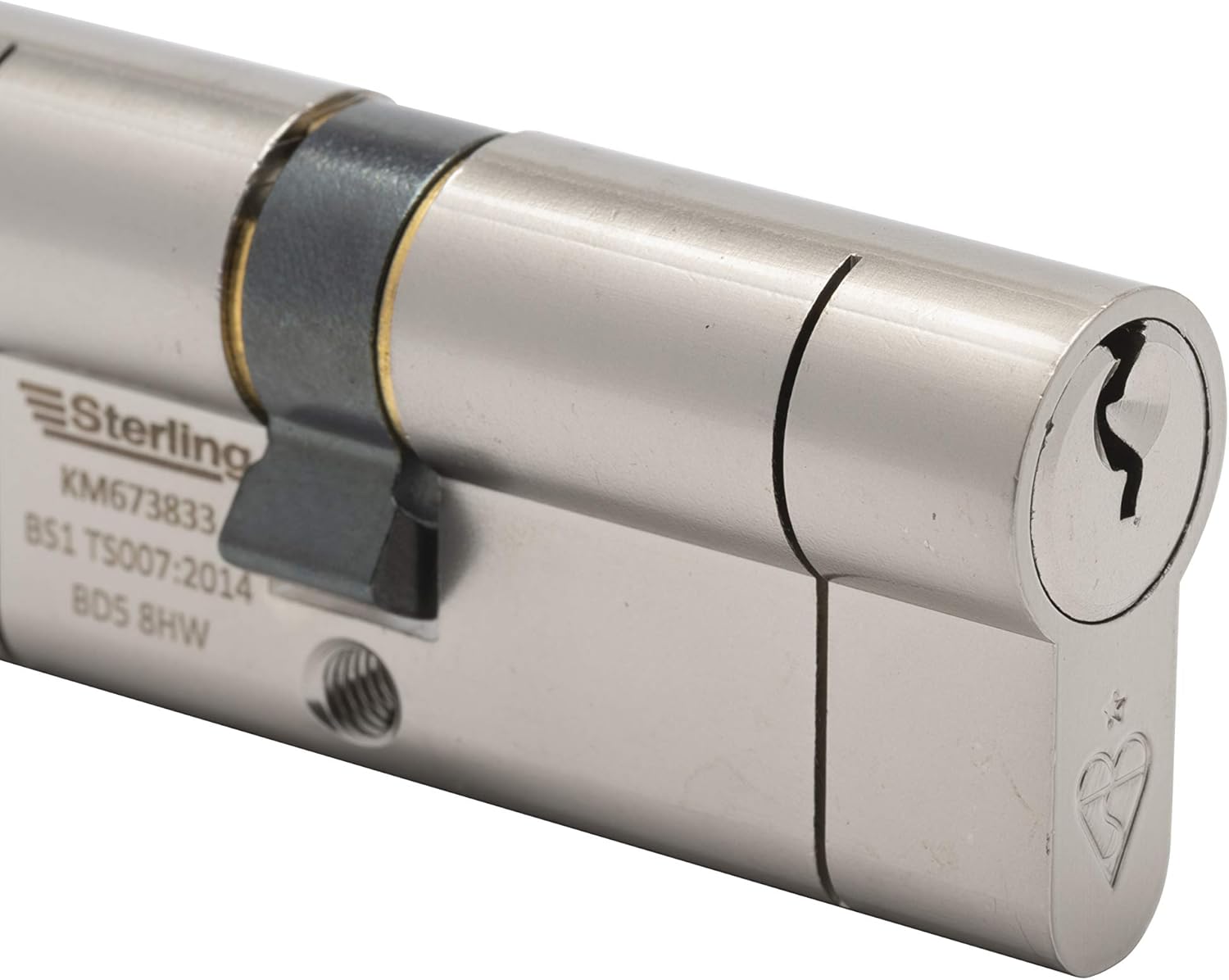 Sterling 45mm x 55mm (100mm Total) TS007 BS1 1 Star Police Approved Secured by Design Euro Door Cylinder, Satin Nickel - Image 3