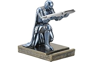 CYXStar Windbreaker Soldier Knight Pen Holder Personalized Desk Accessory, Mobile Phone & Gaming Controller Holder, Device Stand Gift for Medieval Enthusiasts (Blue)