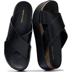 Project Cloud Platform Sandals Women - Wedge Sandals for Women 2026 (Silly) | Womens Sandals Comfortable with Soft & Plush In