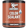 Liquid Rubber Color Waterproof Sealant - Elastomeric Roofing Coating for Flat or Slope Roofs & Foundations - DIY Paint & Leak Repair Membrane Compatible with Metal & Concrete - Clear, 1 Quart
