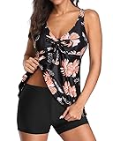 Yonique Women 2 Piece Flowy Tankini Swimsuits with