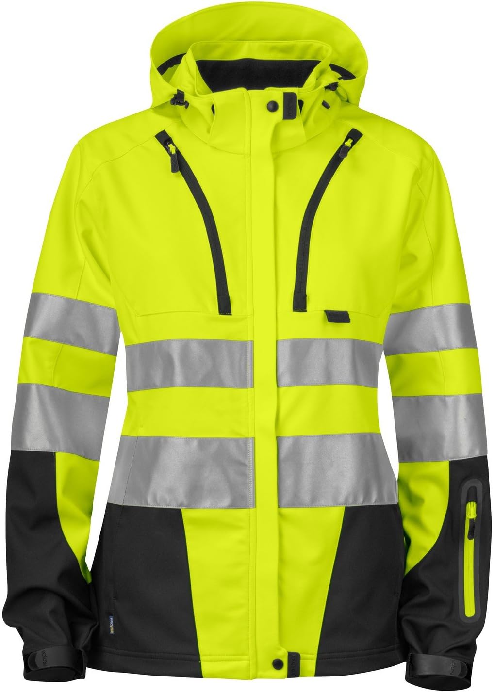 Projob 646423-11-5 Dame- High Visibility Vest, Size M, Yellow/Black