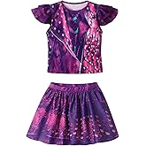 WonderBabe Bathing Suit for Girls Princess Two Piece Ruffle Swimsuit Kids Bikini Set Swimwear Dress Up