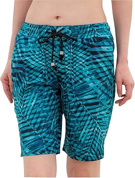 Amazon Rinne リンネ 水着 レディース サーフパンツ ロング丈 海パン ハーフパンツ ラッシュガード 速乾 体型カバー 水陸両用 Rinne リンネ ラッシュガード