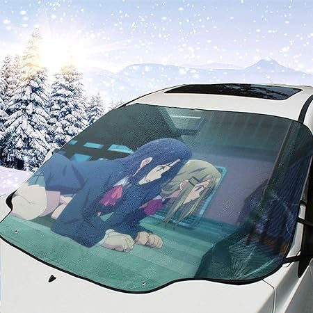 Amazon 安達としまむら 2 車サンシェード 防塵 雪対策 凍結防止カバ 氷 霜よけ 撥水加工 サイドミラー カバー コンパクト 落葉 雨 紫外線 汚れ ホコリ対策可能 防水材料 Suv車 普通車に適用 取り付け簡単 四季用147 118cm サンシェード 車 バイク