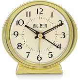 Westclox Classic Baby Ben Alarm Clock for Heavy Sleepers - Authentic 1964 Design, Loud High-Volume White Alarm Clock, Battery Operated, (Gold)