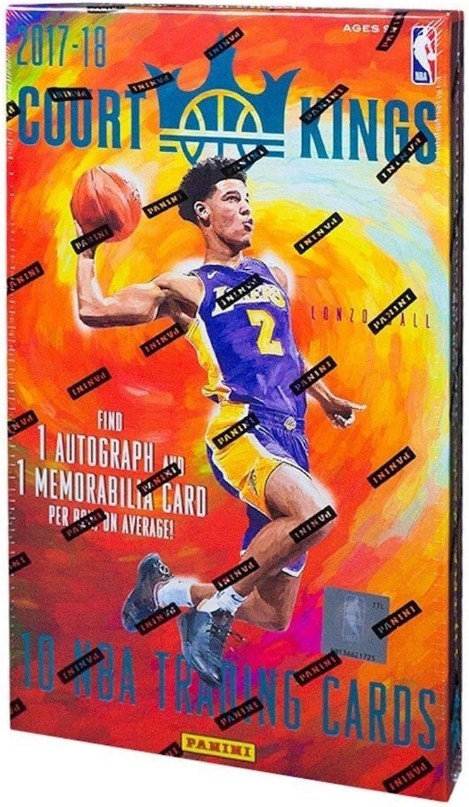 2017-18 Panini Court Kings Basketball Hobby Box (1 Pack/10 Cards: 1 Autograph, 1 Memorabilia, 2 Rookies)