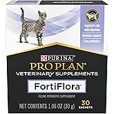 Purina Pro Plan Veterinary Supplements FortiFlora Daily Probiotics for Cats for Digestive Gut Health and Diarrhea - 30 ct. Box