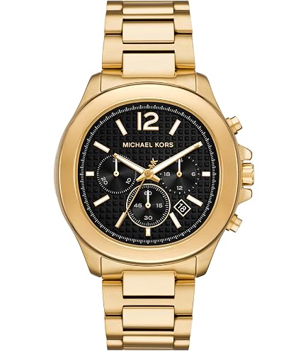 Amazon.com: Michael Kors Panorama Chronograph Gold-Tone Stainless
