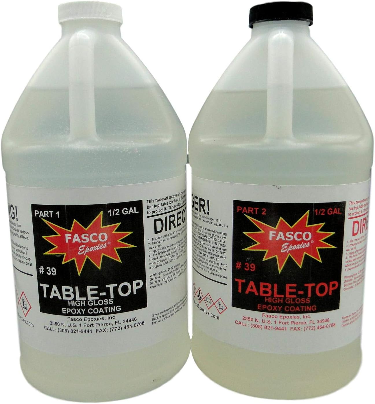 Crystal Clear Epoxy Resin 1 Gallon Kit | Great for Wood Projects BarTops River Tables Tumblers Artist Quality| Two Part Kit Includes Resin and Hardener