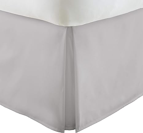 Amazon Com Linen Market Pleated Bed Skirt Queen Light Gray Home Kitchen