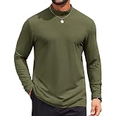 COOFANDY Mens Mock Turtleneck Long Sleeve Shirts Casual Basic T-Shirt Lightweight Mockneck Pullover Sweater for Men