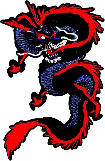 Amazon Com Big Jumbo Chinese Dragon Lucky Fantasy Animal Yin Yang 8 5x12 In Megadee Patch Cartoon Kids Symbol Diy Iron On Patch T Shirt Sew Iron On Patch Badge Embroidery