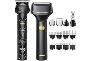 GLAKER Hair Clippers for Men Professional, Cordless Clippers for Hair Cutting, Mens Bear Trimmer, Electric Razor Barber Clippers Hair Trimmer, Gifts for Men