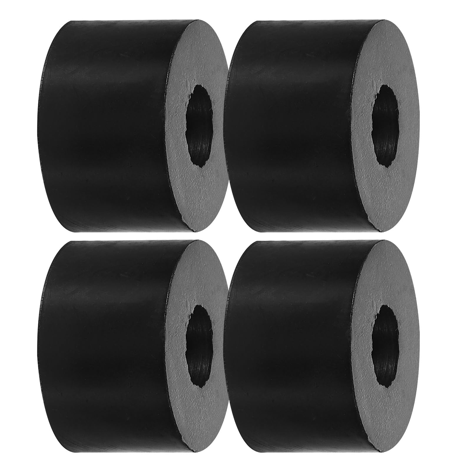 PATIKIL 1.57" OD x 0.63"/0.39" ID x 0.98" Thick Anti-Vibration Pads, 4 Pcs Rubber Isolation Pads Mechanical Vibration Damping Pads Isolator Washer Feet, Black