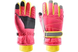 Azarxis Kids Ski Gloves Children Winter Snow Gloves Waterproof Cold Weather Warm Mittens for Boys Girls Snowboarding Sledding