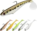 Truscend Shadtale Trembly Sinking Lure with BKK/VMC Hooks Pack of」