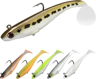 Truscend Shadtale Trembly Sinking Lure with BKK/VMC Hooks Pack of」