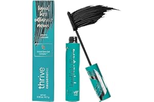 BINAOOGI Thrive Mascara Liquid Lash Extensions, Tubing Mascara Cosmetics Natural Volumizing Lengthening Eye Makeup, Waterproof & Smudge-Proof, Long-Lasting No Clumping (Rich Black)