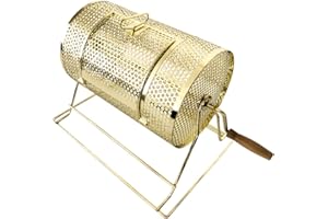 YH Poker Yuanhe Deluxe 11" x 8" Brass Plated Raffle Drawing Ticket Drum Holds 2500 Drawing Tickets Spinning Lottery