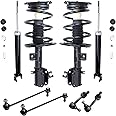 Detroit Axle - 8pc Struts Shocks Kit for 2009-2014 Nissan Maxima 2 Front Struts w/Coil Springs 2 Rear Shock Absorbers 4 Front and Rear Sway Bars Links 2010 2011 2012 2013 Replacement Suspension Kit