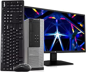 DELL OptiPlex 3020 SFF PC Desktop Computer, Intel i5-4570, 8GB RAM 500GB HDD, Windows 10 Pro, New 23.6 Inch FHD V7 LED Monitor, New 16GB Flash Drive, Wireless Keyboard &amp; Mouse, DVD, WiFi (Renewed)