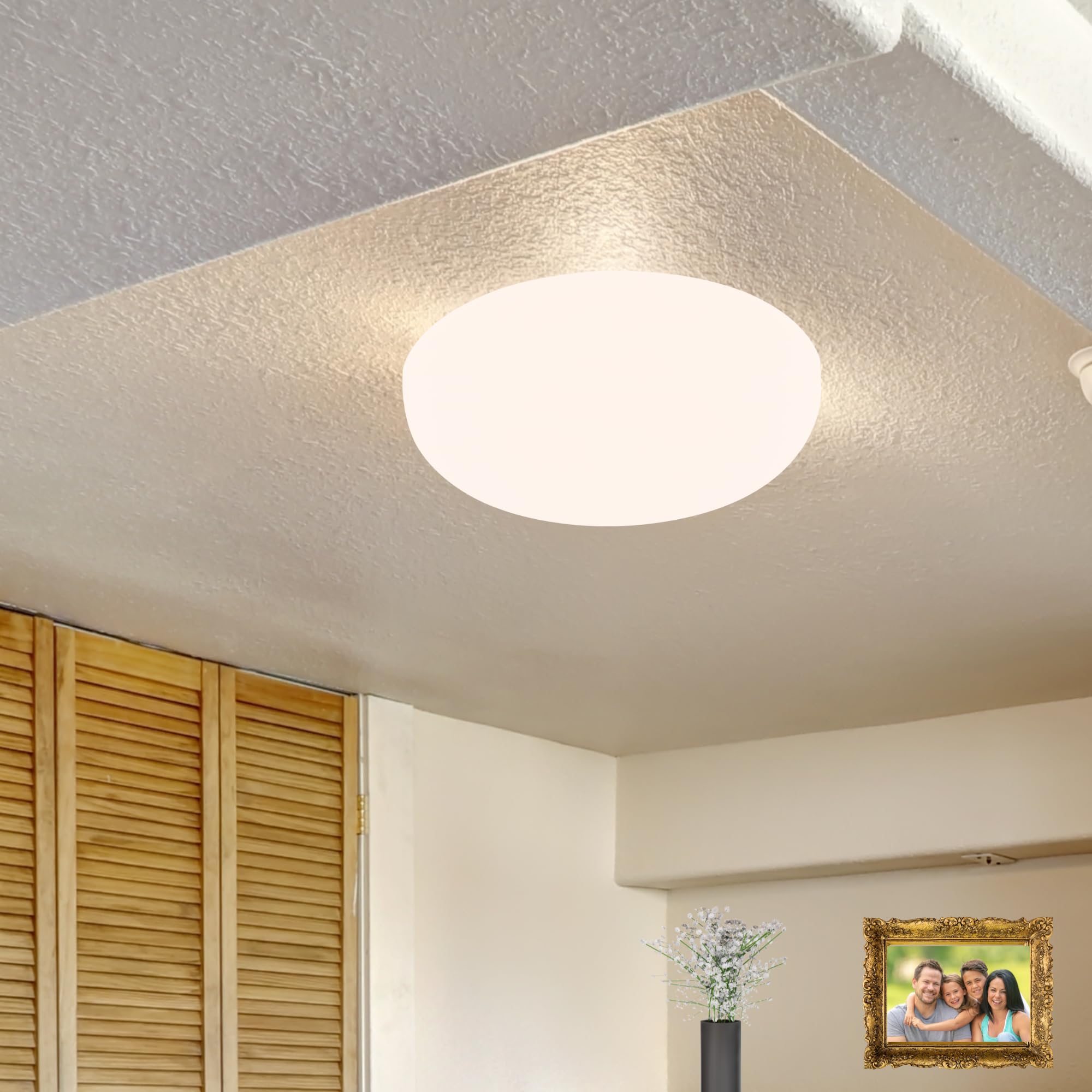 ONEGlobal MASLED 3600lm 36W Flush LED Ceiling Light | 4000K Natural Daylight, 23cm, 250W Equivallent | Ideal for Bedroom, Living Room, Bathroom, Kitchen, Garage, Loft, Office, Shop etc.