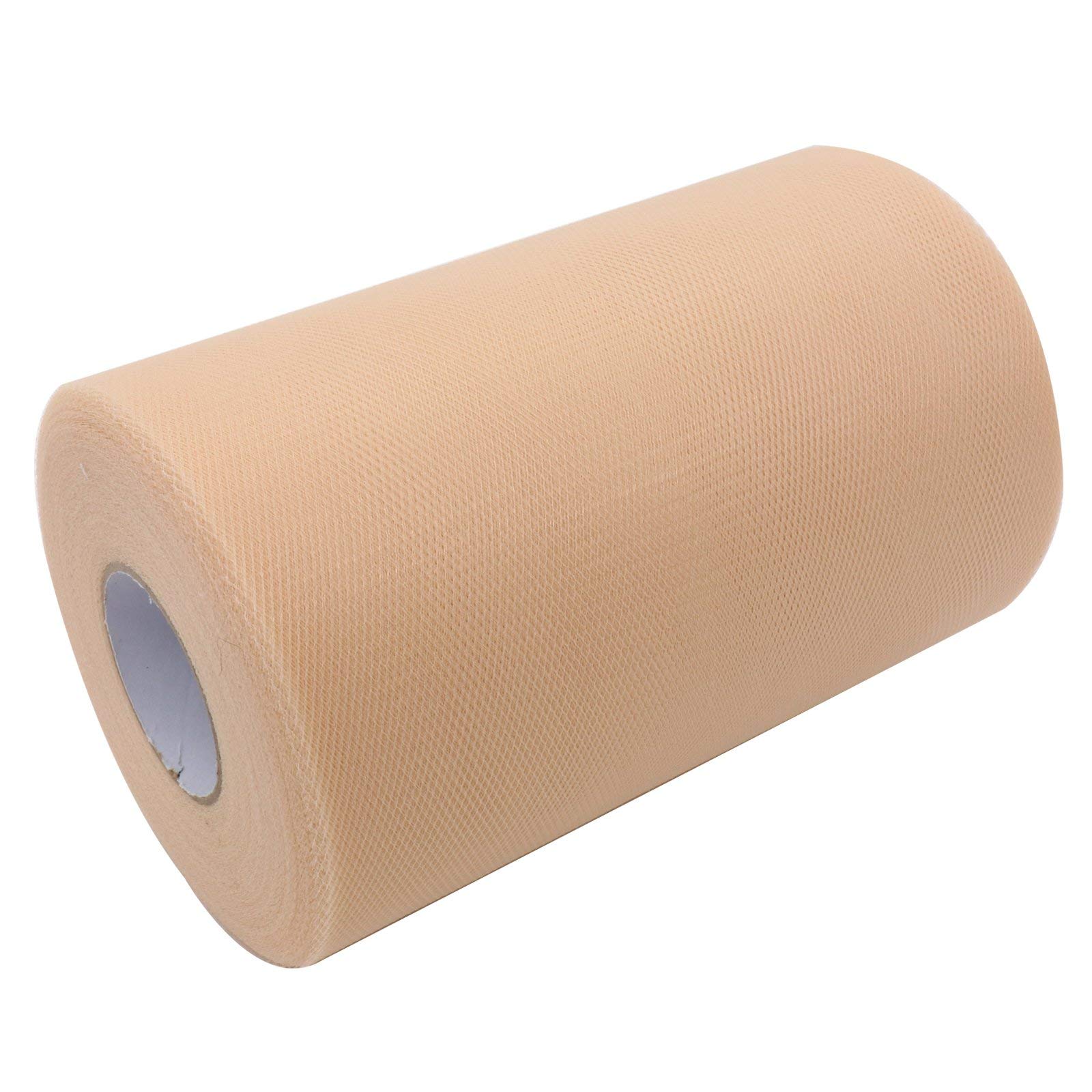 BITFLY 6 Inch x 100 Yards (300FT) Tulle Roll Spool Crochet Tube Top Tutu Party Wraping Crafts Bridal Bow Skirt Dress Wedding Decor Sewing Crafts Fabric Party Decoration Bow Ribbon Table Sashes โ image 1