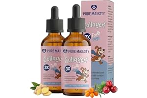2PCS Collagen for Dogs - Pure Majesty Pets Premium Liquid Collagen, Support for Skin & Joints & Gut, Liquid Hip and Joint Sup