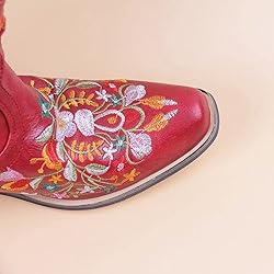 Hbeylia Cowboy Boots For Women Vintage Embroidery