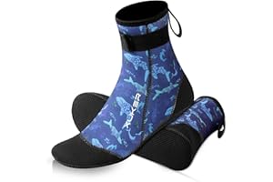 XUKER Neoprene Water Socks for Kids Toddlers 3mm Sand Proof Beach Volleyball Socks Diving Boots for Outdoor Water Sports