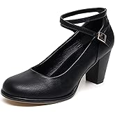 VenusCelia Women's X Strap Pump Heeled Shoe