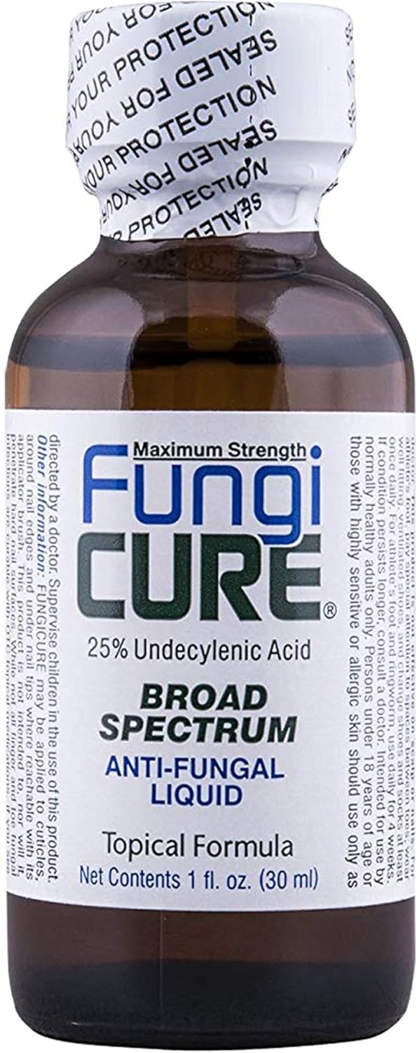 FUNGICURE Anti-Fungal Liquid - Maximum Strength - Kills Exposed Nail-Bed Fungus - Visible Results in as Little as 4 Weeks - 1 fl oz: Health & Personal Care