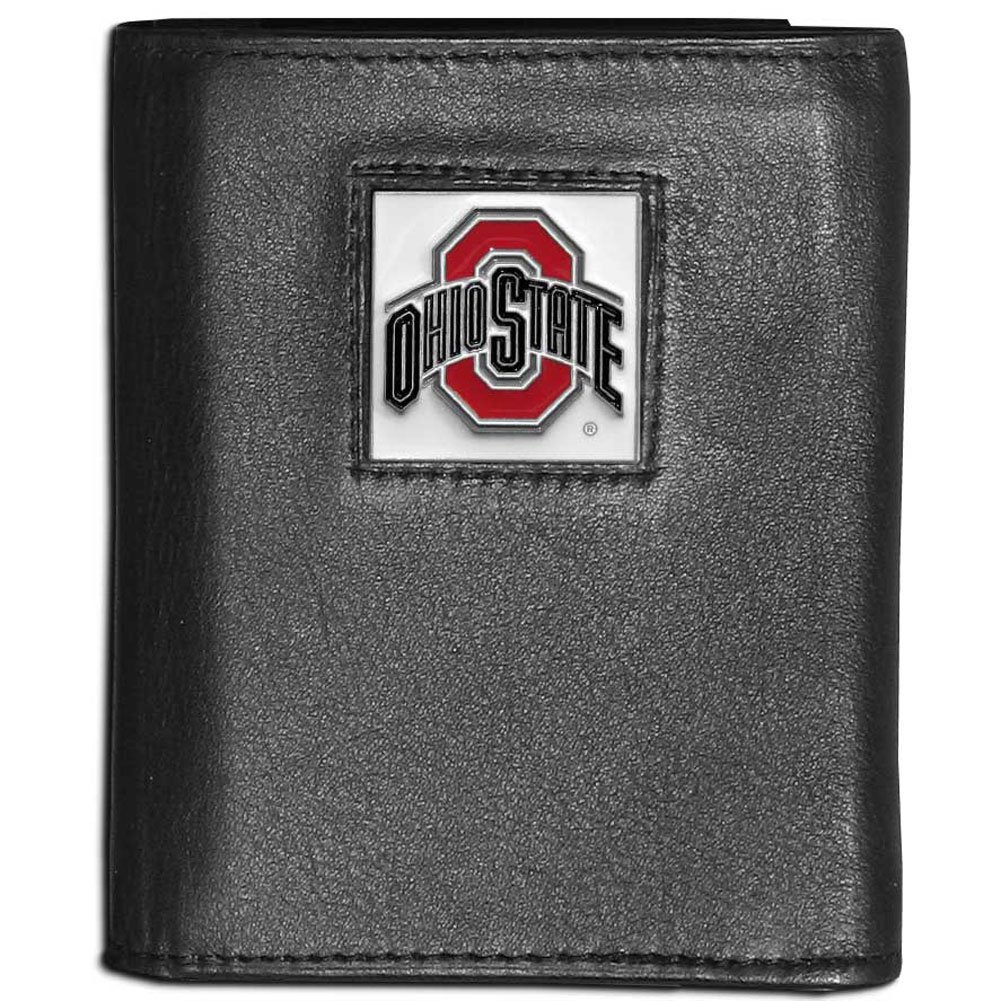 Siskiyou NCAA Sports Mens Ohio State Buckeyes Deluxe Leather Tri-fold Wallet One Size Black