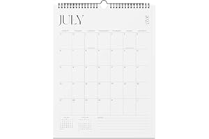 Jokotha Wall Calendar 2025-2026, 18 Monthly Wall Calendar from July 2025 to December 2026, 12" x 15", Twin-Wire Binding, Hanging Calendar for Home Office School, Simplified