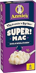 Annie's Super! Mac, Protein Macaroni And Cheese Dinner, Shells & White Cheddar, 6 oz.