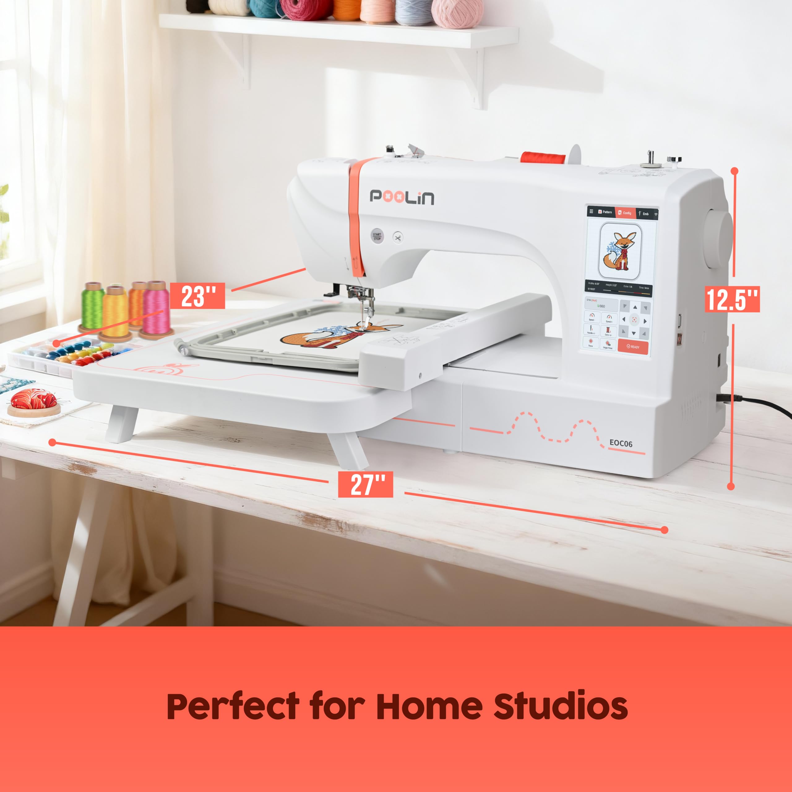 POOLIN EOC06 Embroidery Machine,7