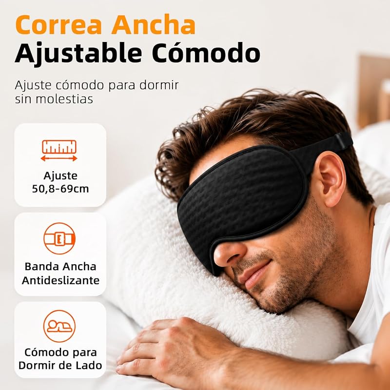 Máscara de sono ponderada em 3D, sem pressão nos olhos