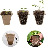 Jucoan Seed Starter Trays 40 Pack, 480 Cells Biodegradable Pots view 6