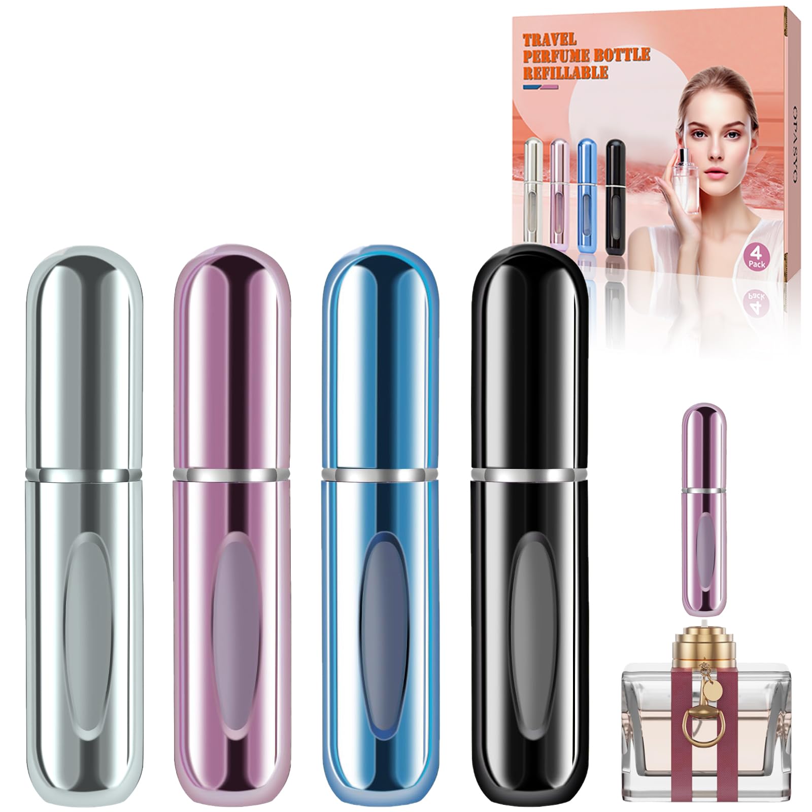 Photo 1 of opasyo Portable Mini Refillable Perfume Atomizer Bottle, Travel Size Refillable Perfume Refill Bottle