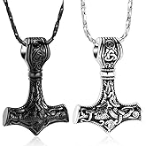 AIWENXI Mjolnir Thors Hammer Cremation Jewelry Urn Necklaces for Ashes for Men Women Celtic Knot Nordic Viking Memorial Human/Pet Ash Pendant Necklaces for Ashes Locket keepsakes Jewelry