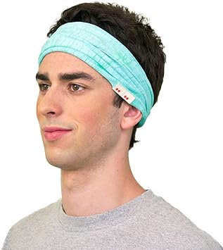 Amazon Co Jp Kooshoo オーガニック ミントグリーン メンズ ヘッドバンド アメリカで雇用とコミュニティを創出するアメリカ製 この男性用手染めヘッドバンドは汗を吸い取り 滑りません Sports