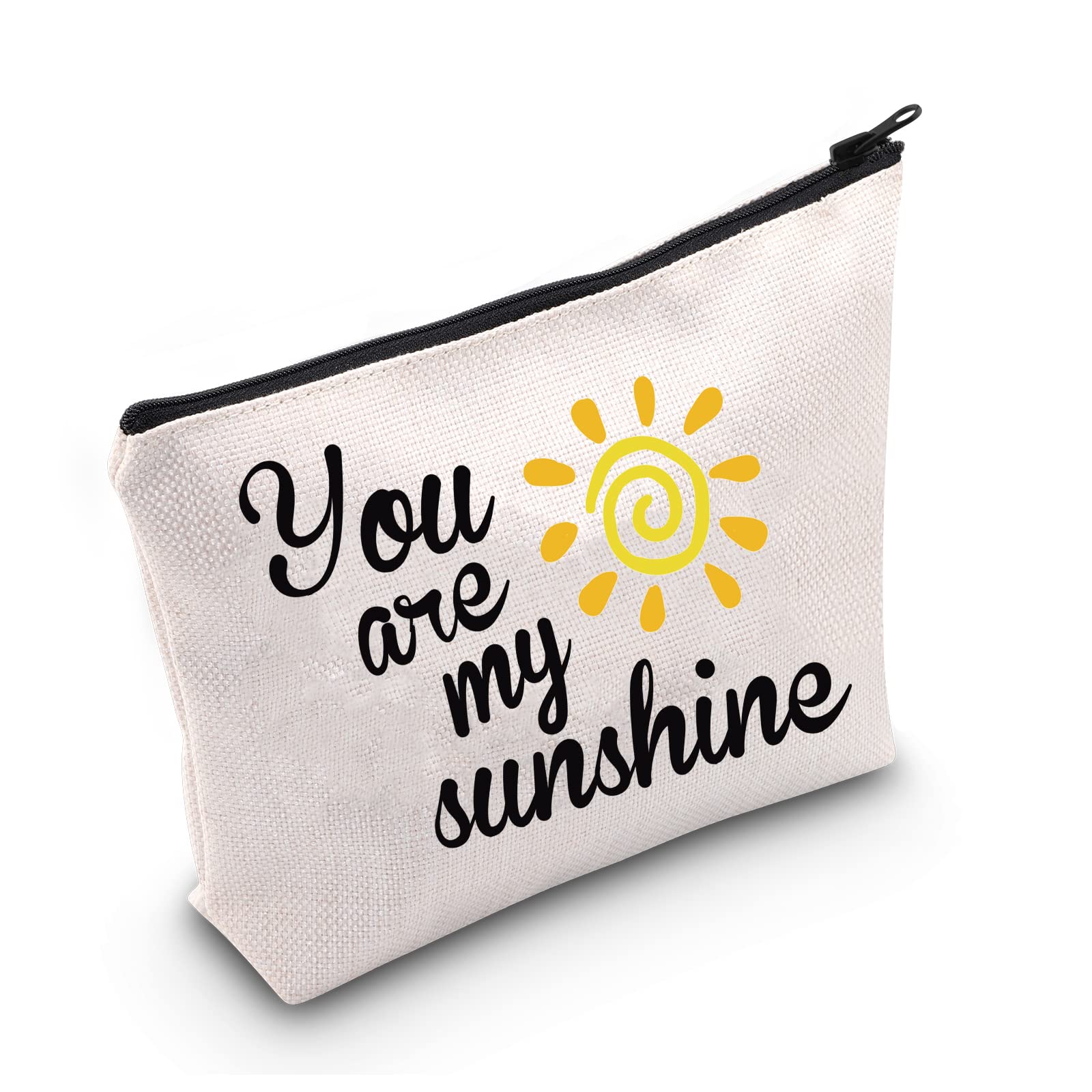 LEVLO Sunshine Makeup Bag You Are My Sunshine Makeup Bag Sunshine Zipper Bag Gift For Her, You are my sunshine