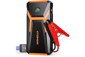 VTOMAN V6 Pro Jump Starter, 2000A Car Battery Jumper Starter Portable for 7L Gas/5L Diesel Engines, Jump Box,12V Auto Jump Start Battery Pack, Lithium Booster Pack, Portable Charger and Jumper Cables