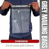 JeeJaan 100 Grey Postage Bags 9x12 229x305mm 50-60MU Self Adhesive Waterproof view 2