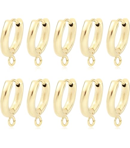Beebeecraft 20 Stks/doos 18K Vergulde Oorbel Bevindingen Ruit Berichten
