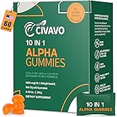 10-in-1 Alpha Shilajit Gummies for Men & Women 4000mg, No Added Sugar,Ashwagandha, Gokshura, 75%+ Fulvic Acid & 85+ Trace Minerals, Non-GMO, 100% Natural (60 Gummy)